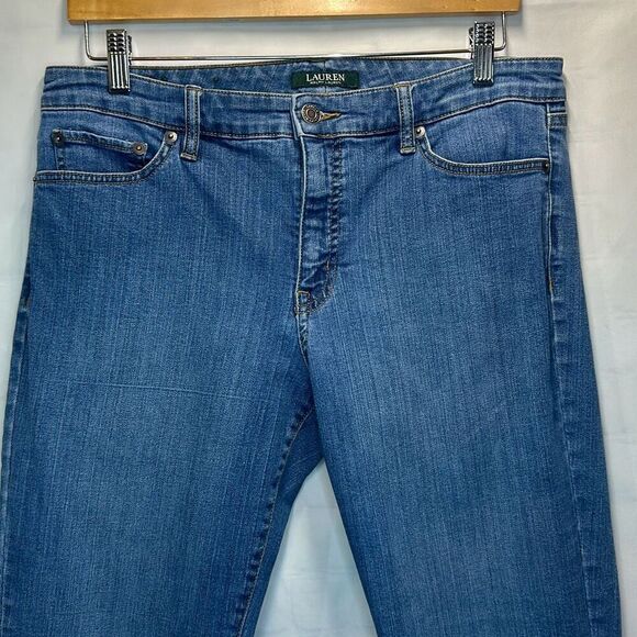 Lauren Ralph Lauren Womens Modern Straight Curvy Jeans size 12 ALTERED - Picture 11 of 16